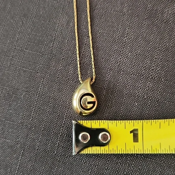 Givenchy Gold Necklace w/ "G" Pendant - Picture 5 of 8